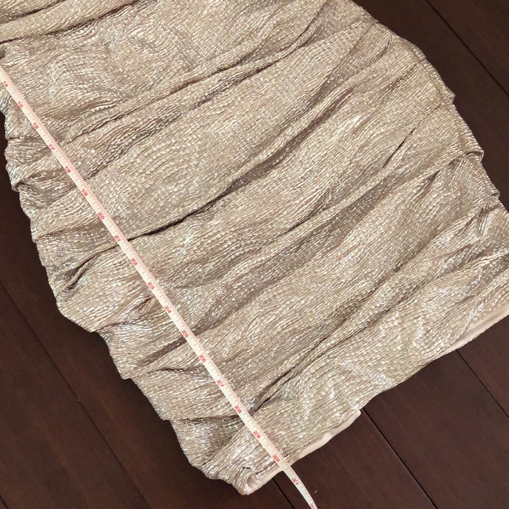 Express Metallic Rose Gold Cocktail Dress - Picture 4 of 8